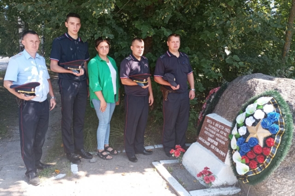 Полицейские почтили память трагически погибшего коллеги