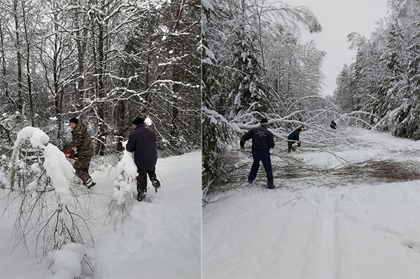 Люди и техника против стихии. В  Клетнянском районе продолжается ликвидация последствий непогоды