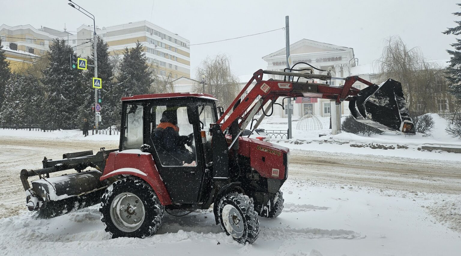 За ночь дороги Брянска привели в порядок