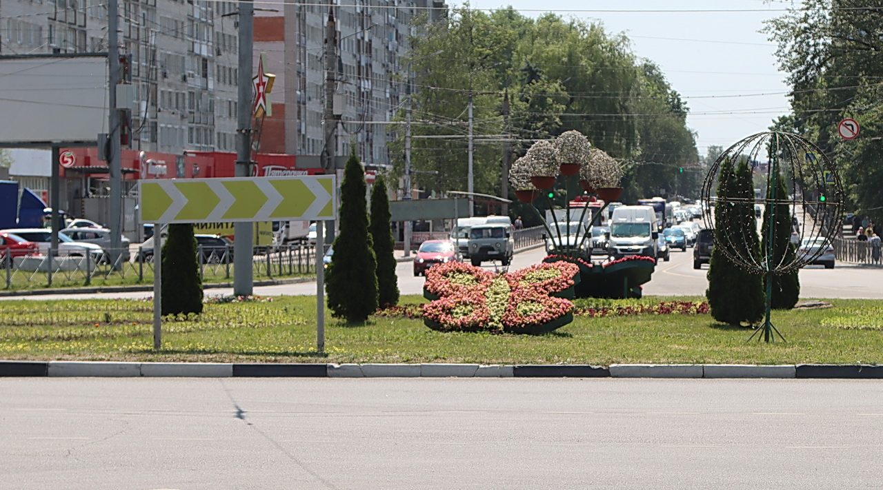Разворотное кольцо у самолёта украсили 3000 цветов