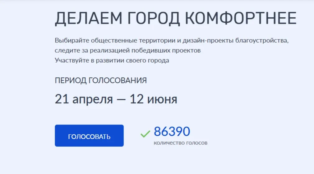 Больше 86 тысяч брянцев отдали свои голоса за объекты благоустройства